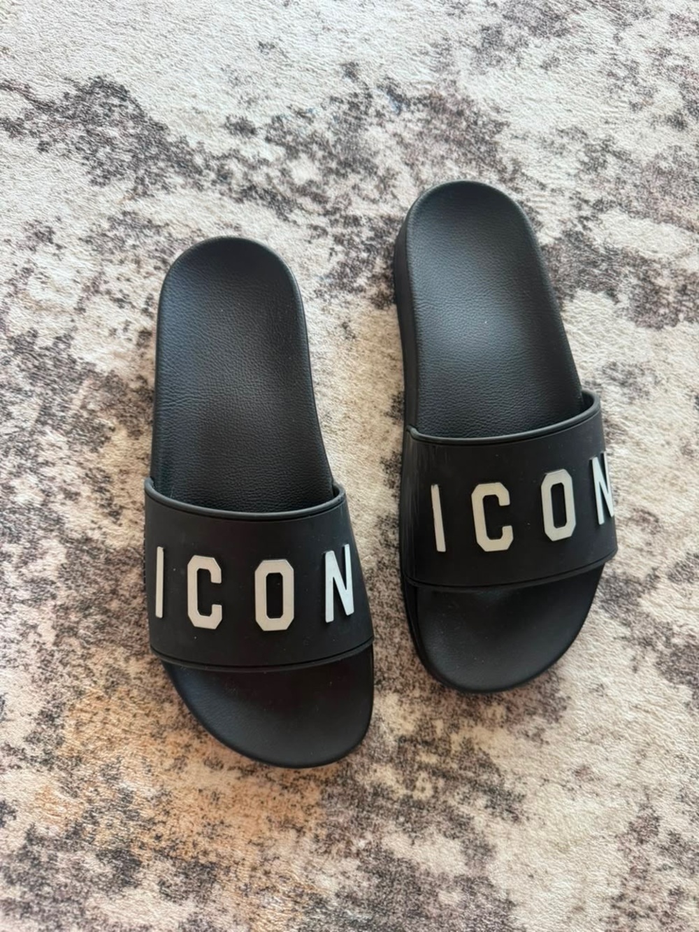 DSQUARED Black ICON Slide Sandals for Men